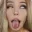 belle delphine making the ahegao face